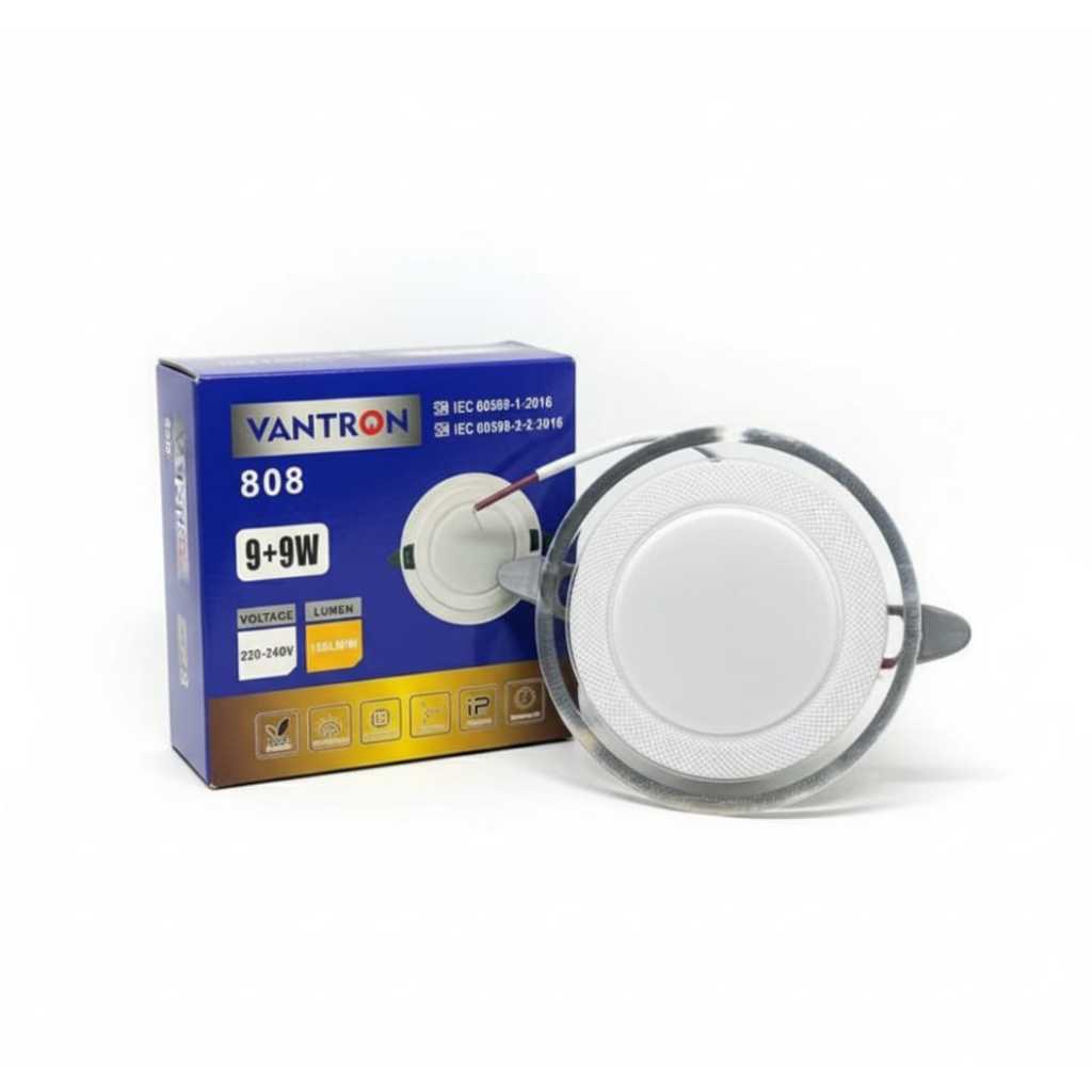 LED Vantron Led Downlight 3 Warna 9+9W Plafon Original