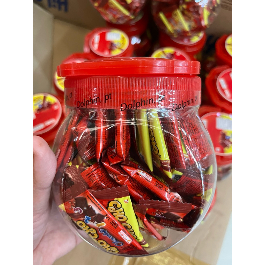Cho Cho 123 Chocolate PT Dolphin Jar Isi 60 pcs