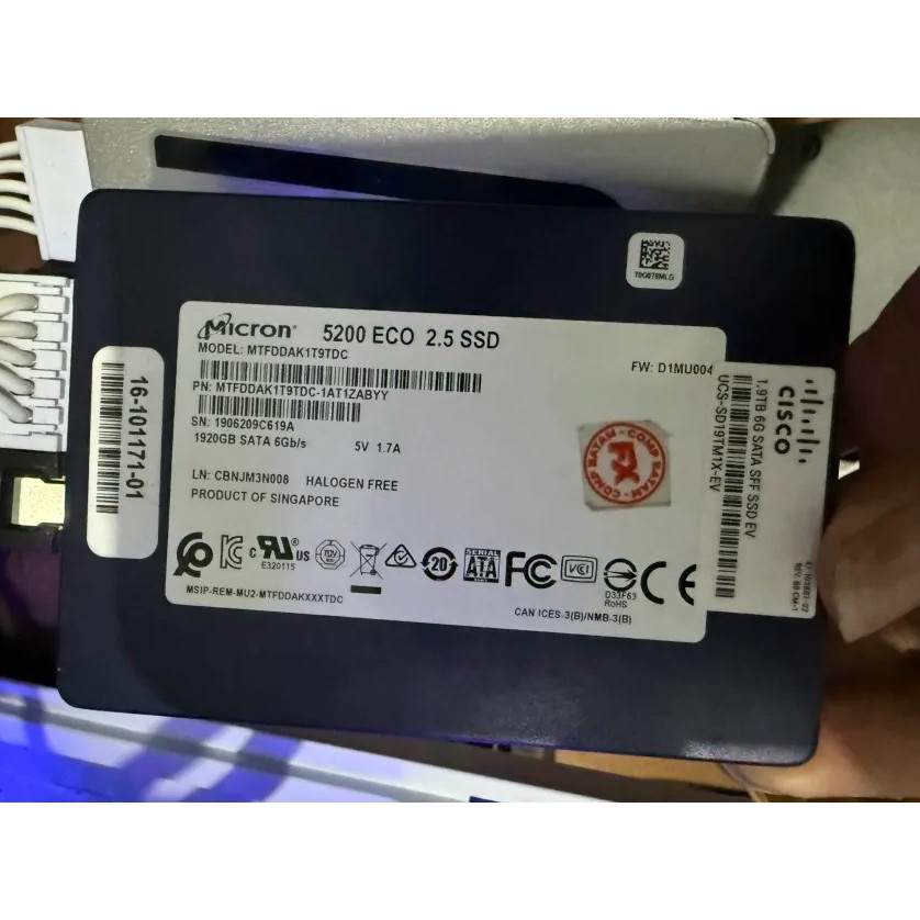 SSD Micron 5200 ECO 2TB 1.92TB SATA