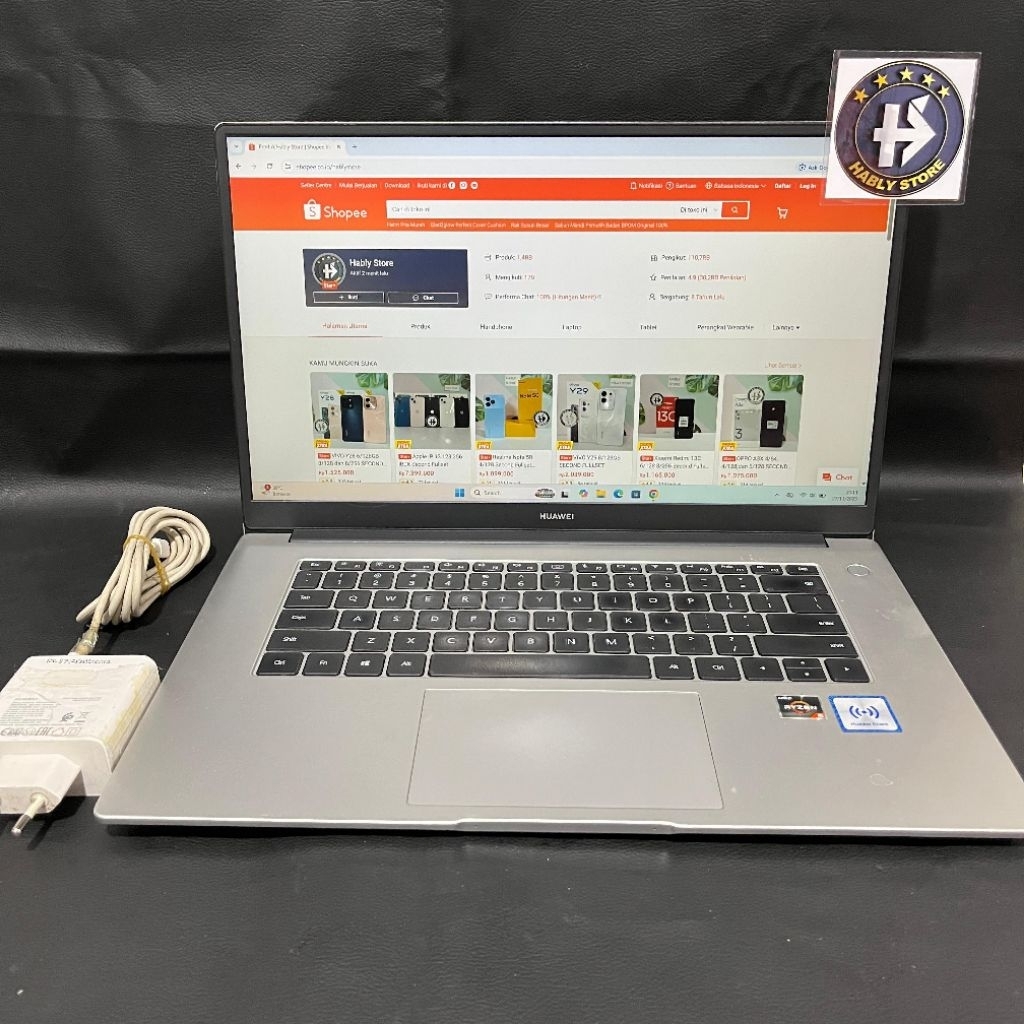 LAPTOP HUAWEI BOHK-WAX9X AMD RYZEN 5 3500U 8GB SSD 256GB 14INCH SECOND BERGARANSI