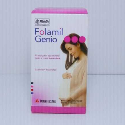 Folamil genio botol 30 tablet | vitamin ibu hamil dan menyusui