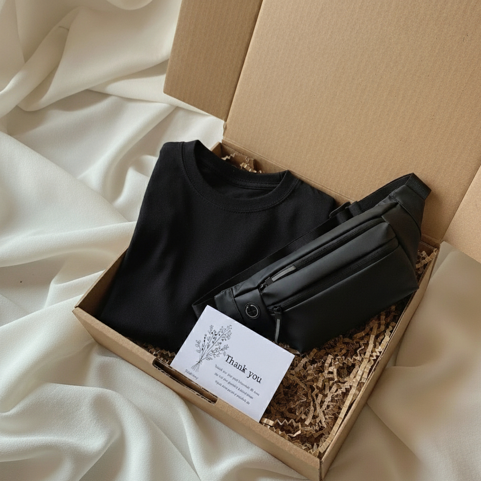 Hampers Kado Hadiah Ulang Tahun Kaos Polos Cowok Murah Paket Gift Box Kaos Polos Cowok