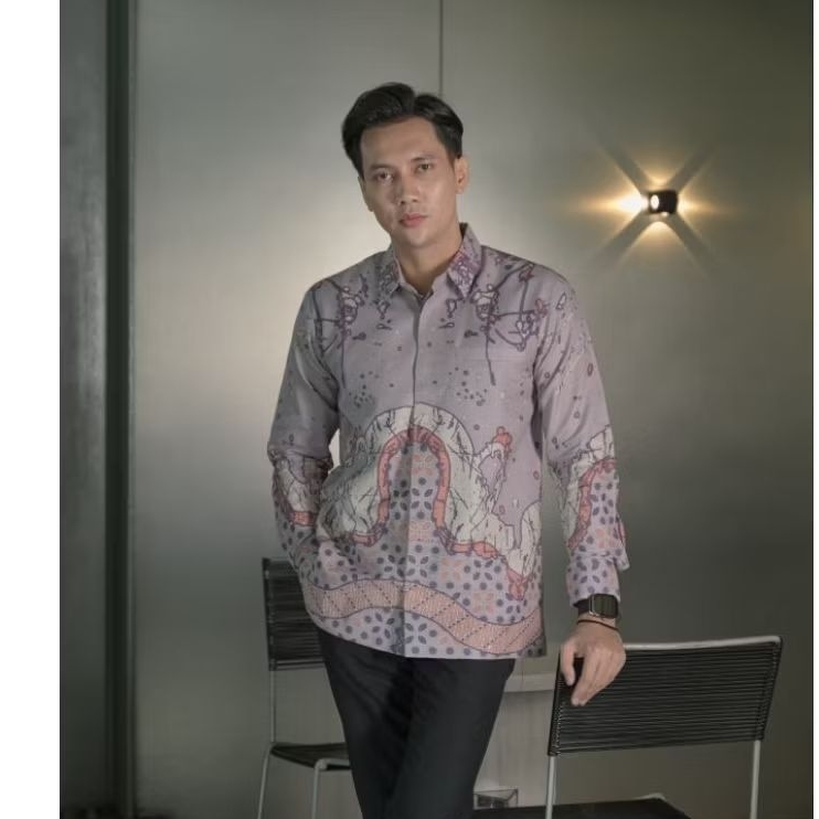 Kemeja Batik pria premium bahan doby lapis furing