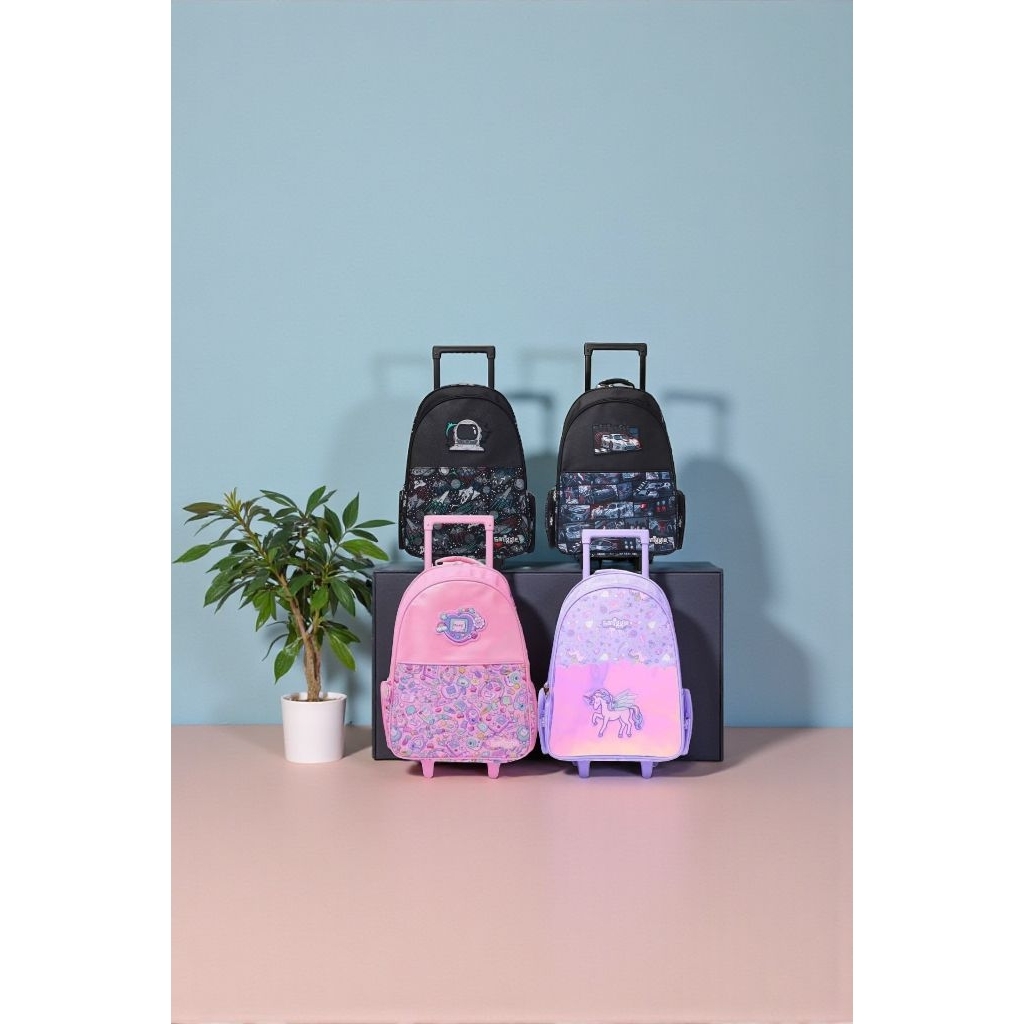 tas troli senior/ trolley bag SD import SMI cat trolley bag school SD/ kado anak cowok