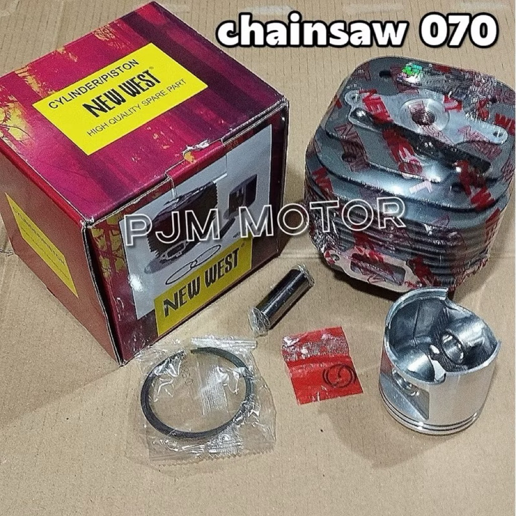 070 cylinder block NEW west assy Blok boring komplit mesin chainsaw senso sinso kecil 070 newwest