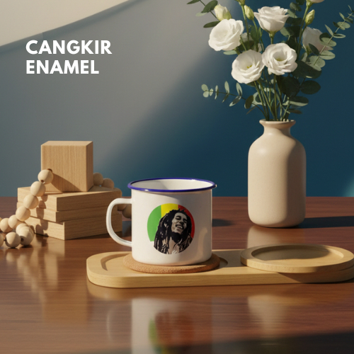 Gelas Mug Cangkir Enamel Seng Jadul 7cm Sablon Custome enamel blirik HAMPERS NATAL