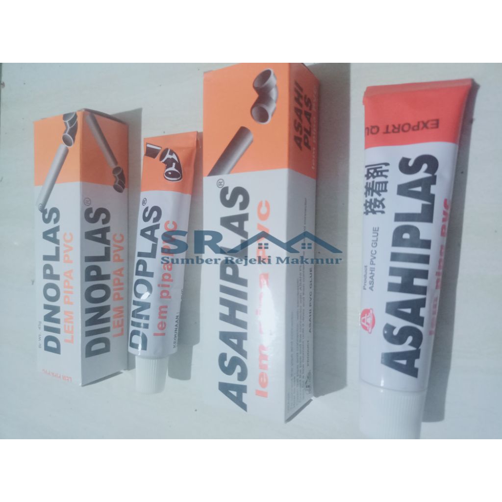 Lem pipa paralon PVC lem pralon ASAHIPLAS / DINOPLAS 45 gram Asahi plast