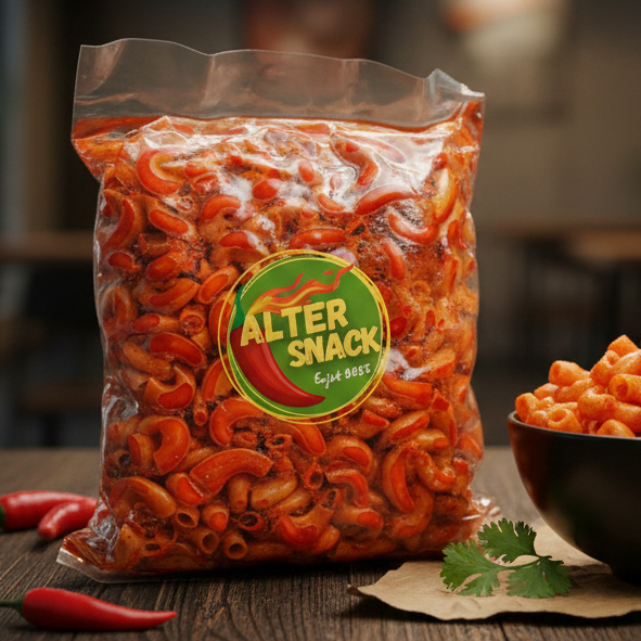 Makaroni cikruh daun jeruk, 250gram, makaroni pedas, makaroni daun jeruk