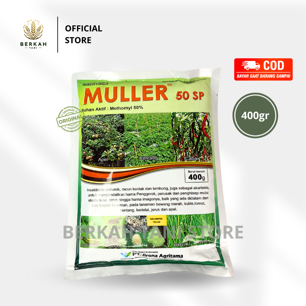 INSEKTISIDA MULLER 50SP 400 GRAM METHOMYL 50%