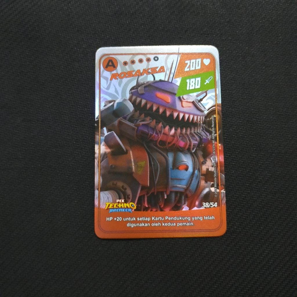 Boboiboy Monsta Galaxy Card Rosaksa Dari Pek Techno Breaker (Silver)