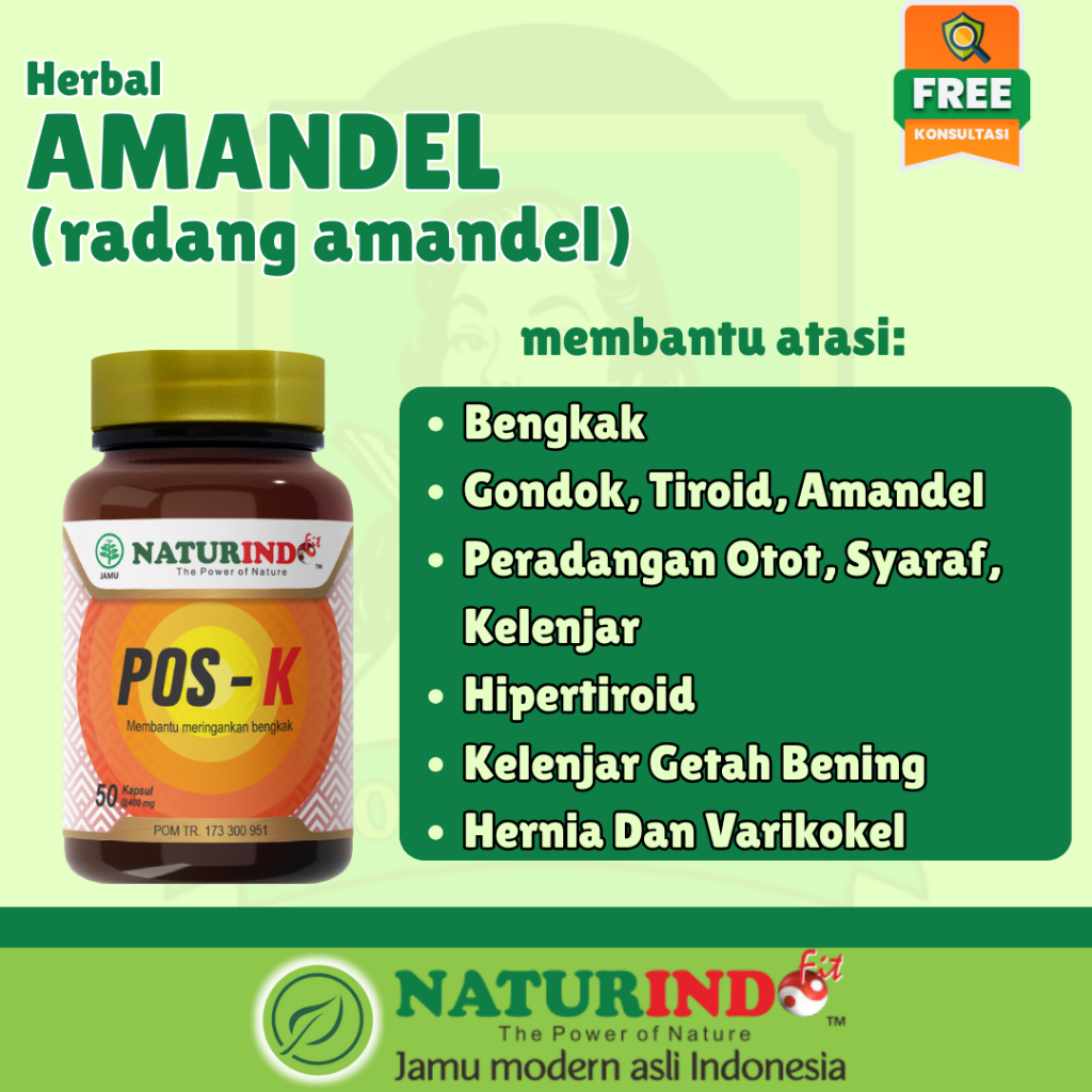 Herbal Amandel Atasi Radang Amandel Tenggorokan Bengkak Benjolan Pembengkakan Otot Saraf Kelenjar