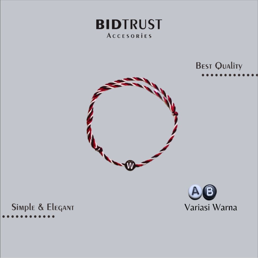 GELANG TRIDATU CUSTOM INISIAL NAMA • Couple Aksesoris Remaja Dewasa Anak Anak Pria Cowok Cowo Laki L