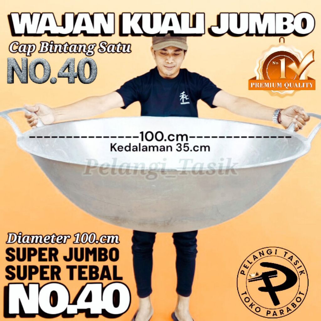 Wajan Kuali Super Jumbo Ukuran No.40 Diameter 100cm Super Tebal