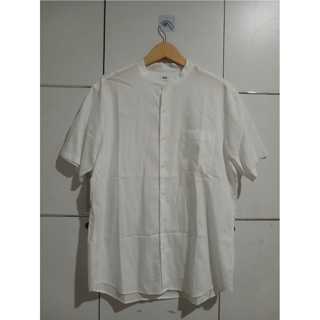 Kemeja Uniqlo Shanghai Size L Like New Original Uniqlo