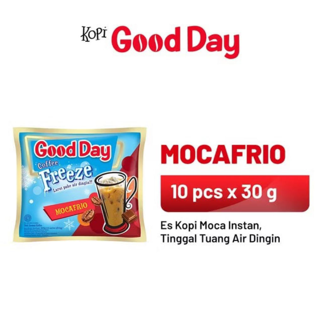 Kopi Good Day Freeze Mocafrio 10 sachet Good Day Coffee Freeze