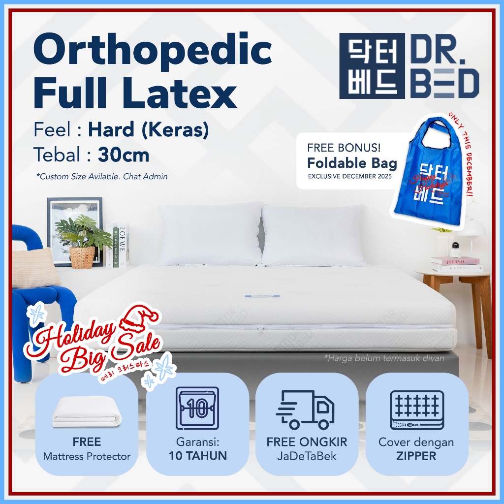 DR.BED - [CUSTOM TEBAL 30CM] Kasur Kesehatan Orthopedic Latex DR.BED 90x200 cm - 200x200 cm