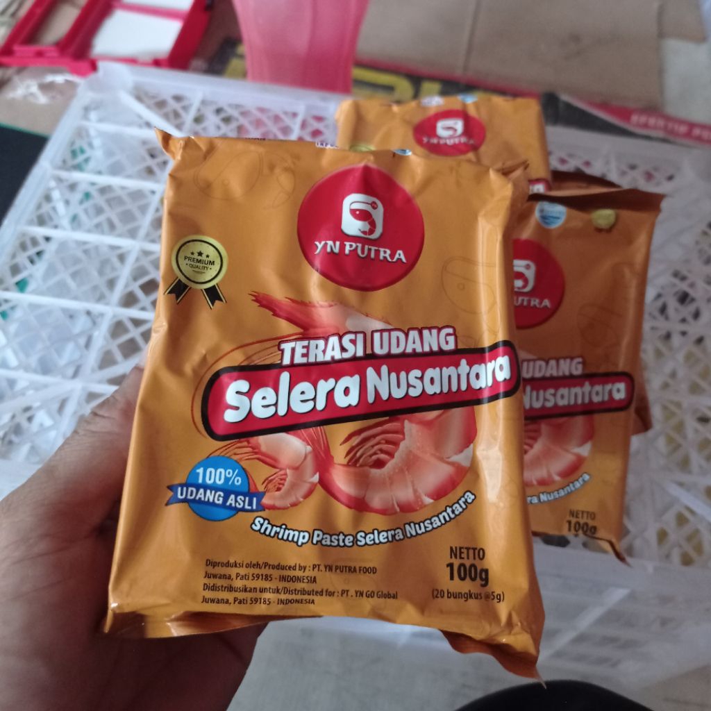 Terasi Oven YN Putra//Terasi Udang Selera Nusantara//Kemasan Renceng Isi 20 Bks//5 g