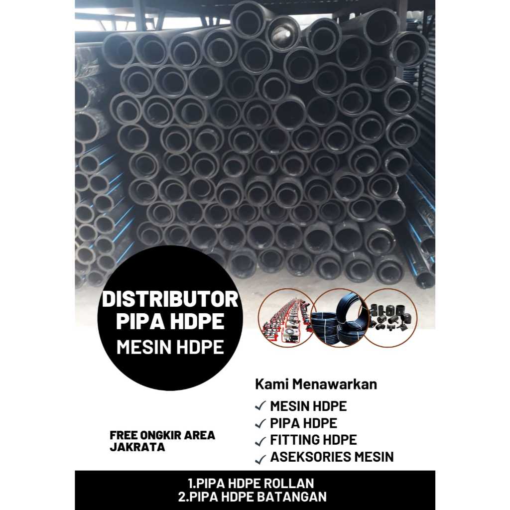 pipa hdpe 40mm rollan 100mtr | pipa hdpe batangan 6mtr