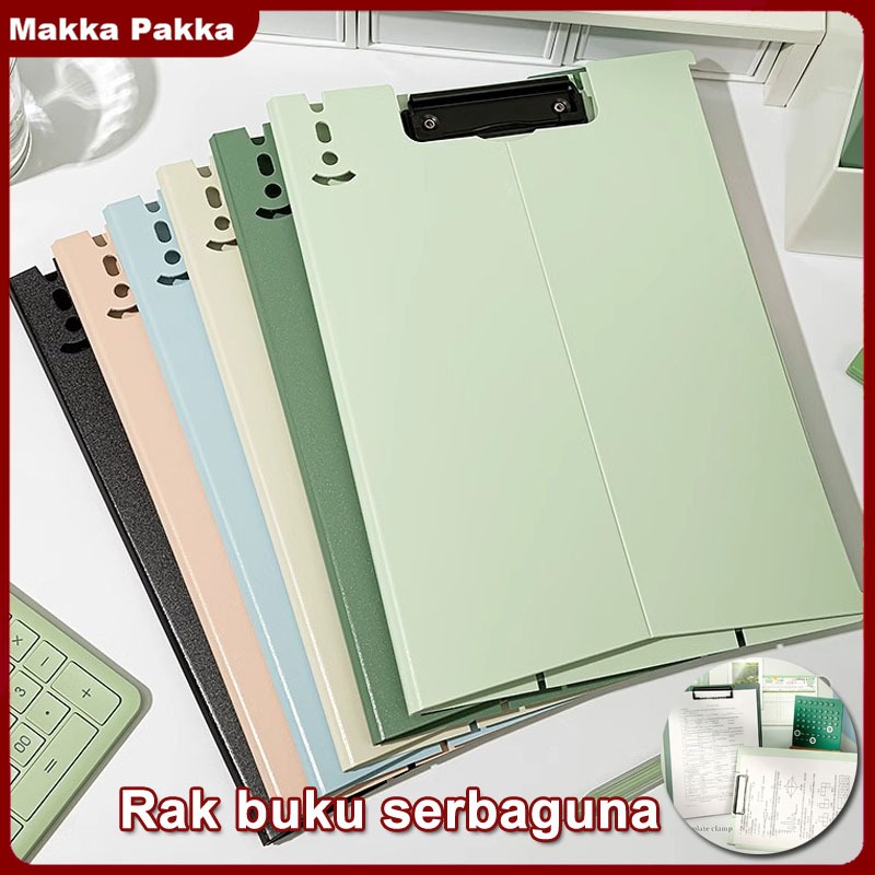 COD Papan Jalan 2-in-1 Clipboard Papan Pemeriksaan Estetika Lipat Folder Dokumen A4 Ukuran 6 Warna T