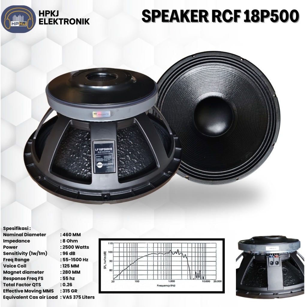 Speaker Komponen LF18P500 LF 18 P 500 LF18 P500 LF 18P500 GRADE SUPER 18 INCH VOICE COIL 5