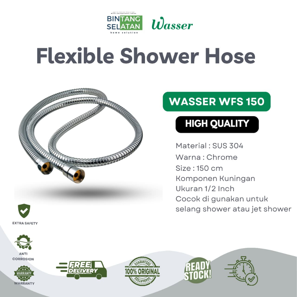 WASSER SELANG SHOWER/ FLEXIBLE HOSE WASSER WFS 150CM