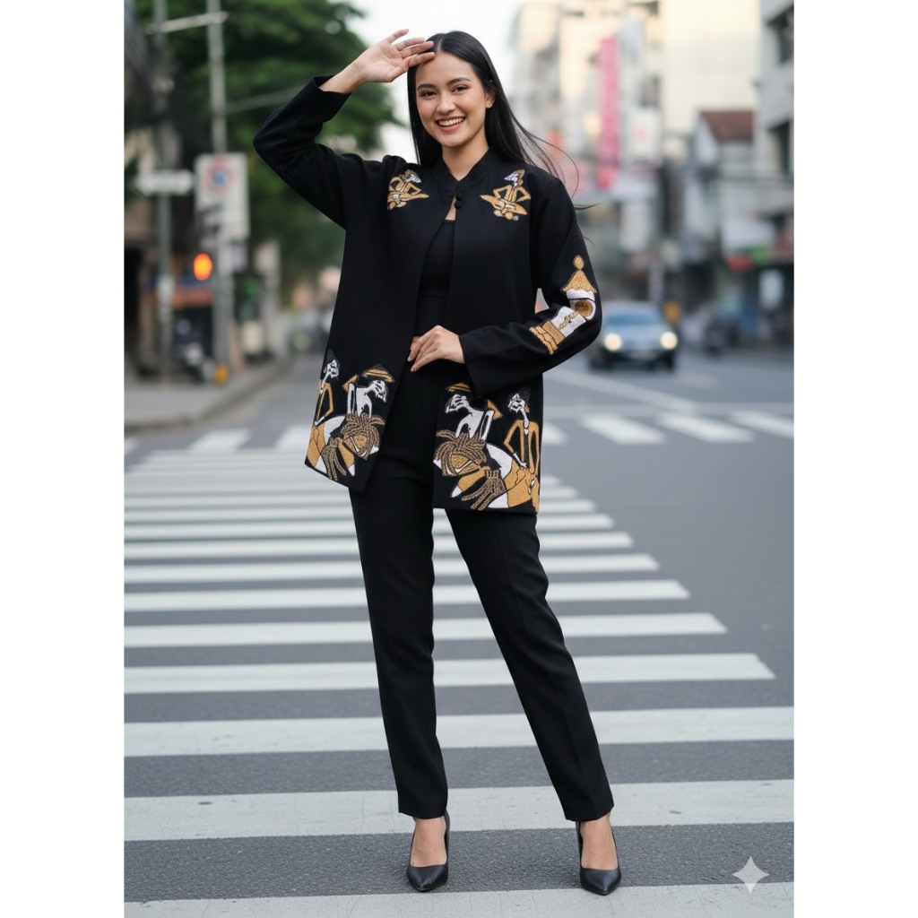 Blazer Bordir Wayang Almira