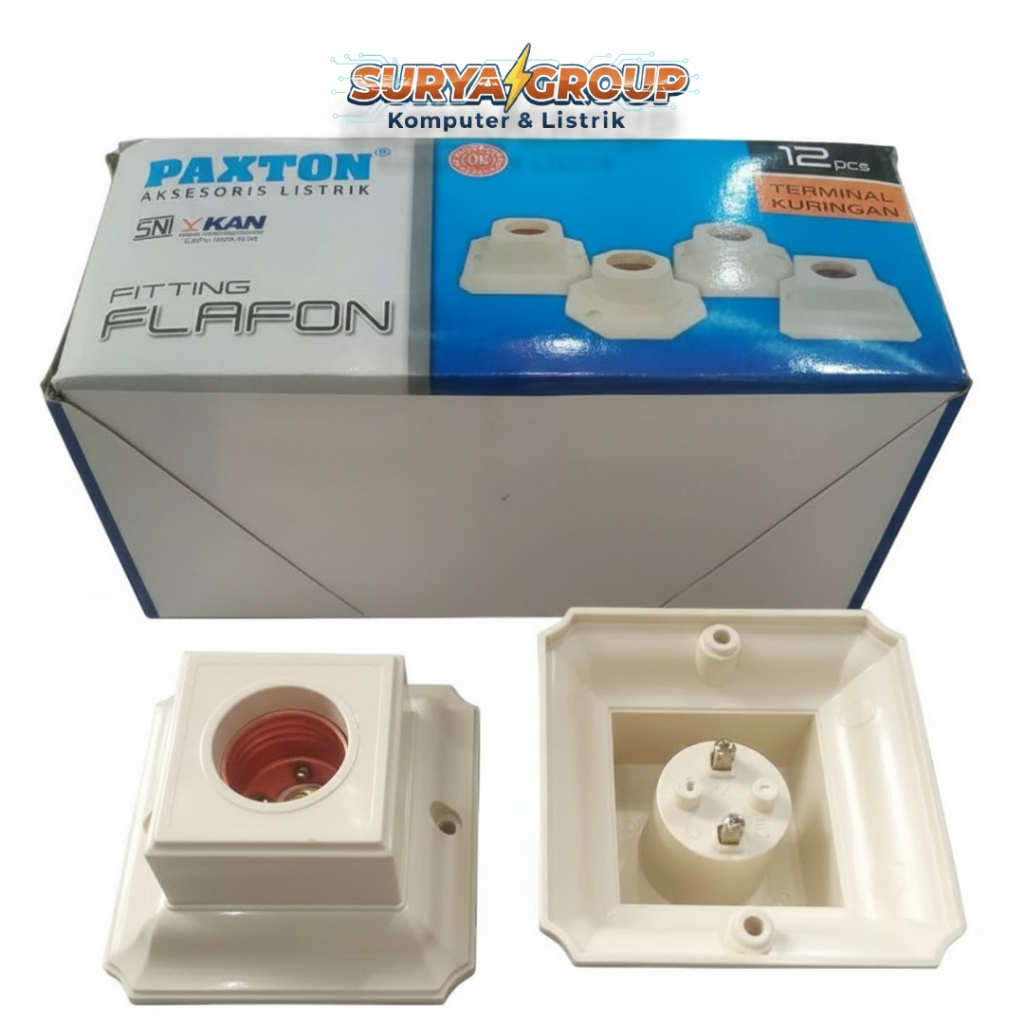 Fitting Lampu Tempel / Fitting Plavon / FITTING PAXTON Segiempat / Fitting Kotak