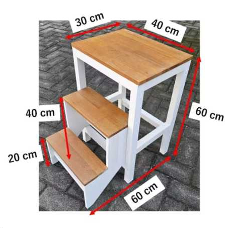 Tangga / Kursi Lipat / Tangga Kursi Lipat serbaguna / Tangga Kursi Full Kayu Solid