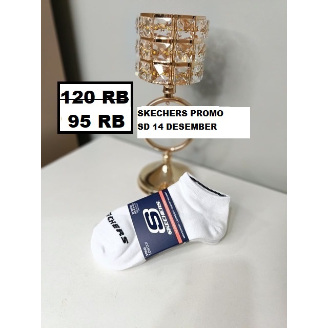 Skechers socks women ori 100% 3PK NO SHOW