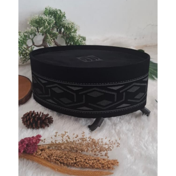 Peci Songkok Motif Baru Batik 3D Hitam Tinggi 9CM Premium