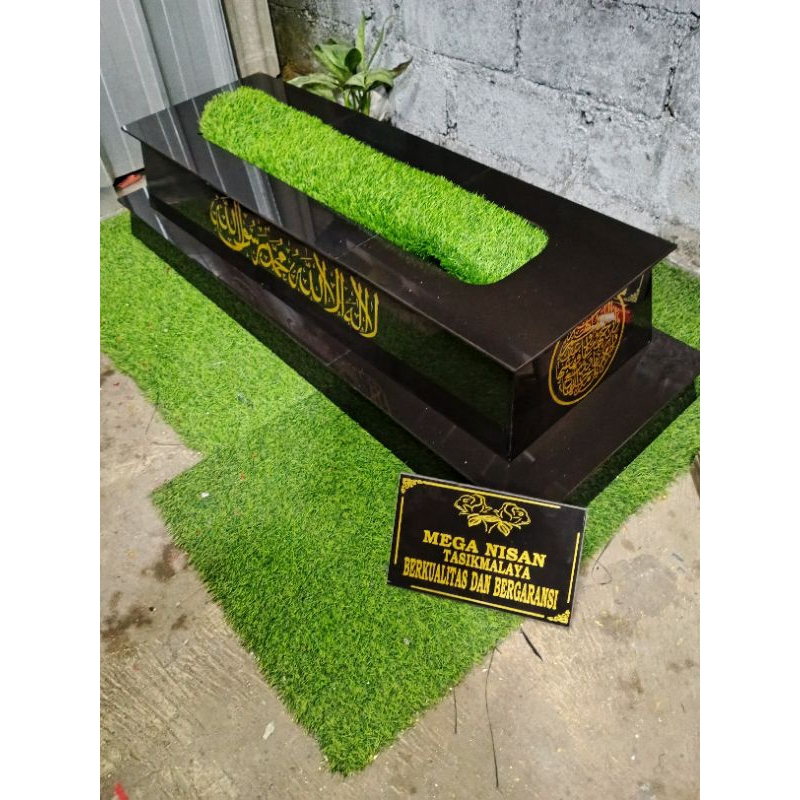 NISAN BADAN MAKAM GRANIT/KIJING 2 TRAF JUMBO MINIMALIS 140X50/DUDUKAN MAKAM/MAKAM GRANIT TILE 0x160