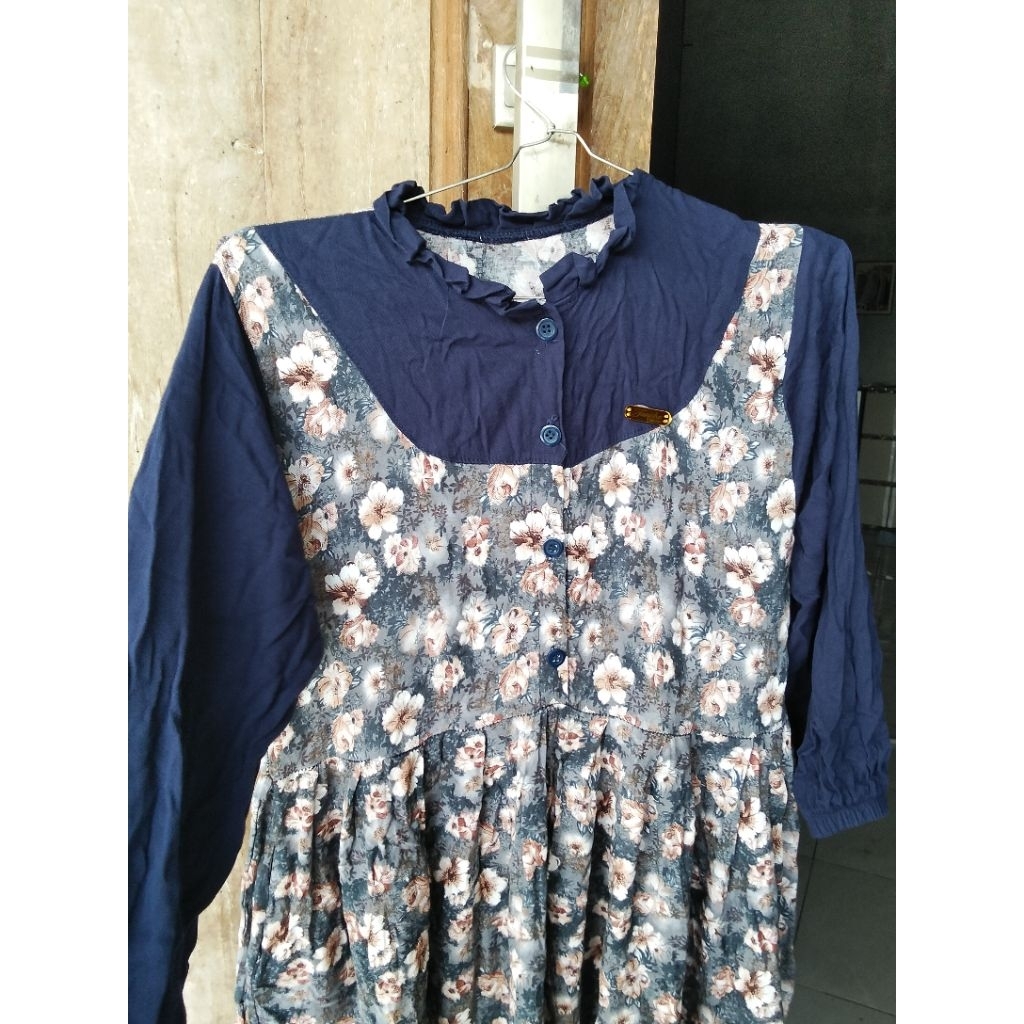 gamis pendek|katun Tebal