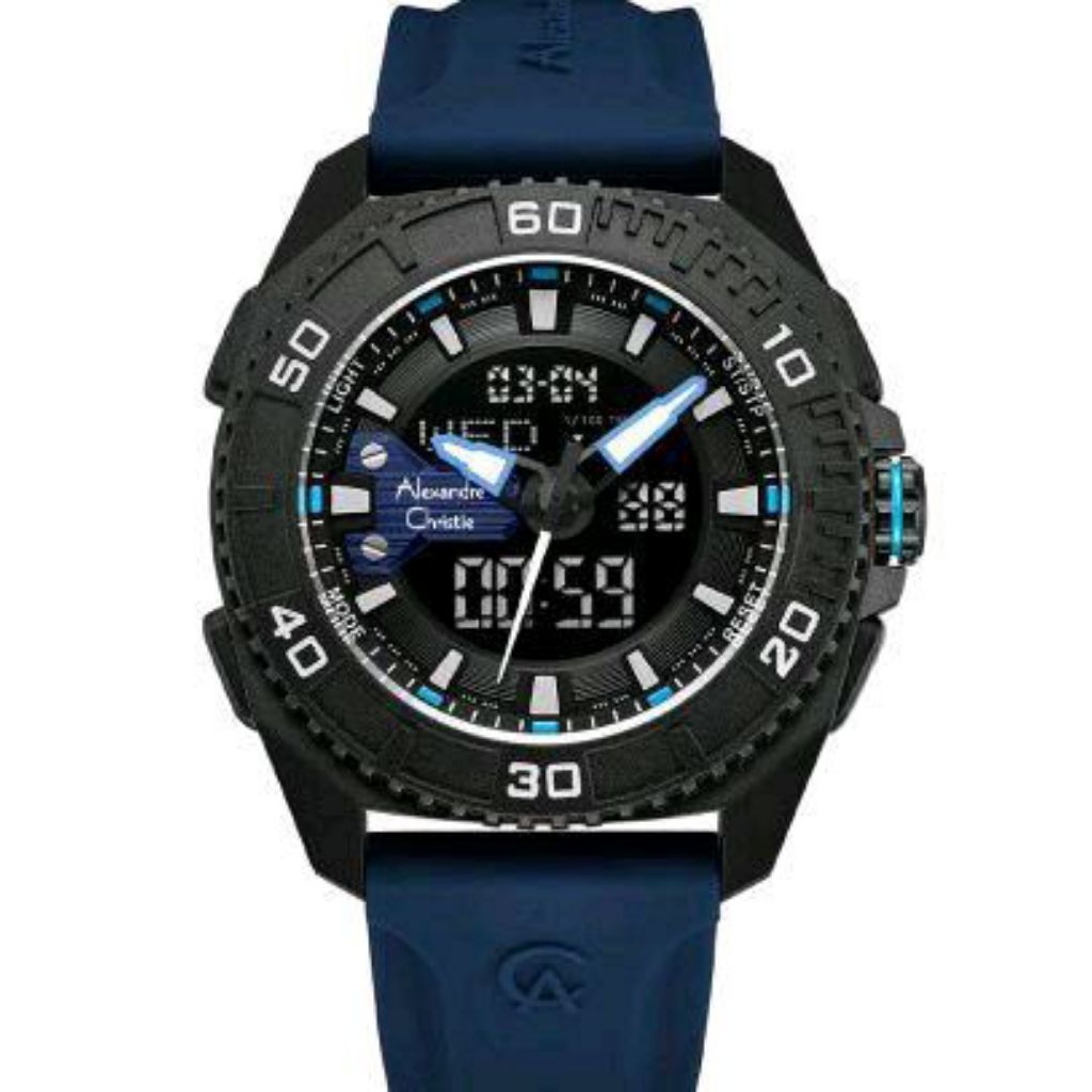 Jam Tangan Pria Alexandre Christie AC 9502 MH Rubber Original