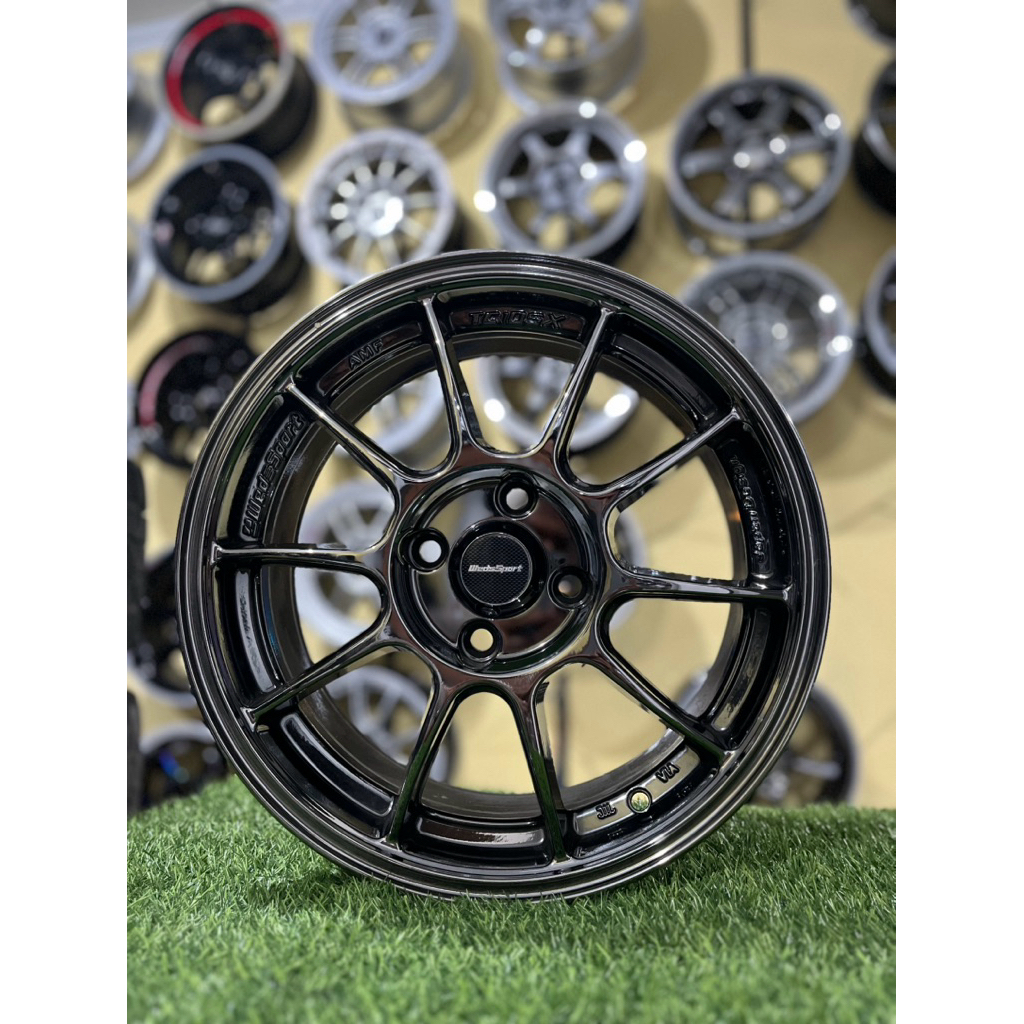 velg wedsport tc105 r15 black chrome lebar 6,5 et40 kondisi baru