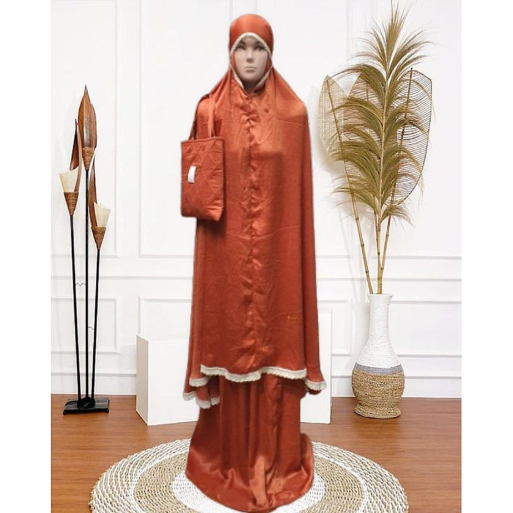 Mukena Dewasa Santorini Renda Putih