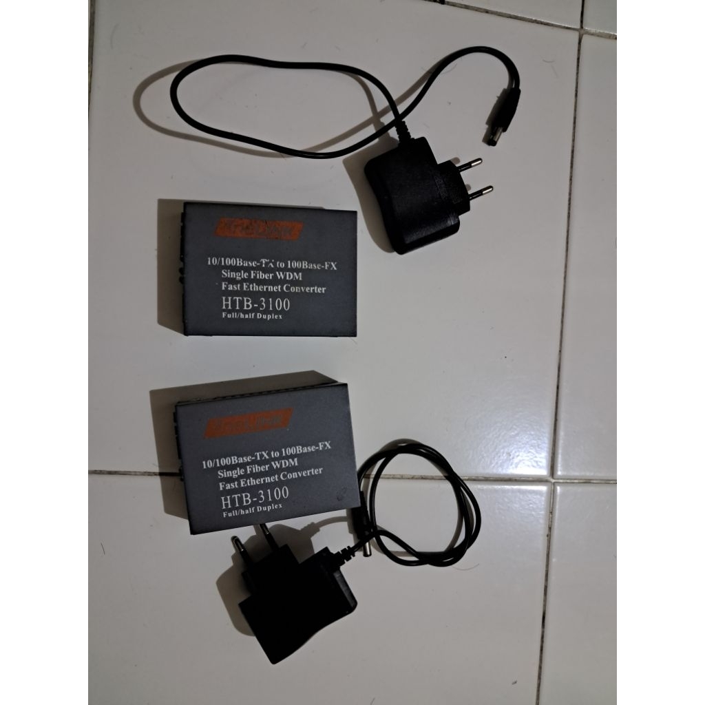 HTB Converter Fiber to LAN RJ45 Bekas