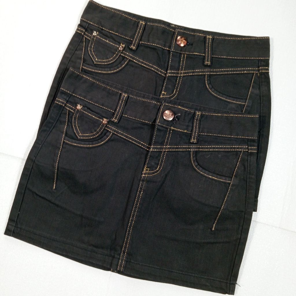 LYNT FASHION ROK PENDEK || ROK JEANS MINI || ROK PENDEK DENIM || SKIRT SHORT || SKIRT JEANS BROWN ||