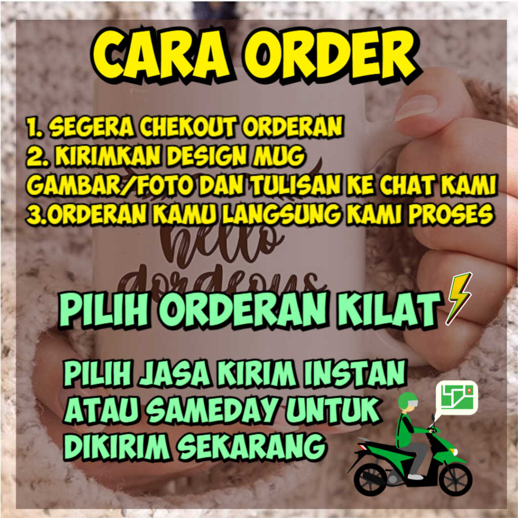 (TANPA MINIMAL ORDER -TANPA PRE ORDER) Paling Ngebut Paling Cepat Custom Mug Bebas Design Bebas Tulisan Cara Order Tidak Ribet