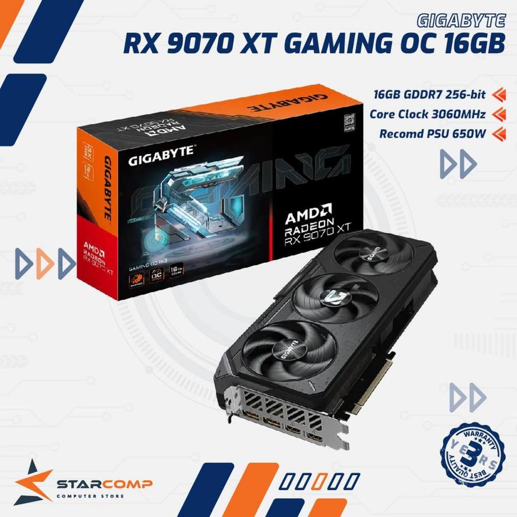 GIGABYTE AMD Radeon RX 9070 XT GAMING OC 16GB GDDR6 VGA 9070XT