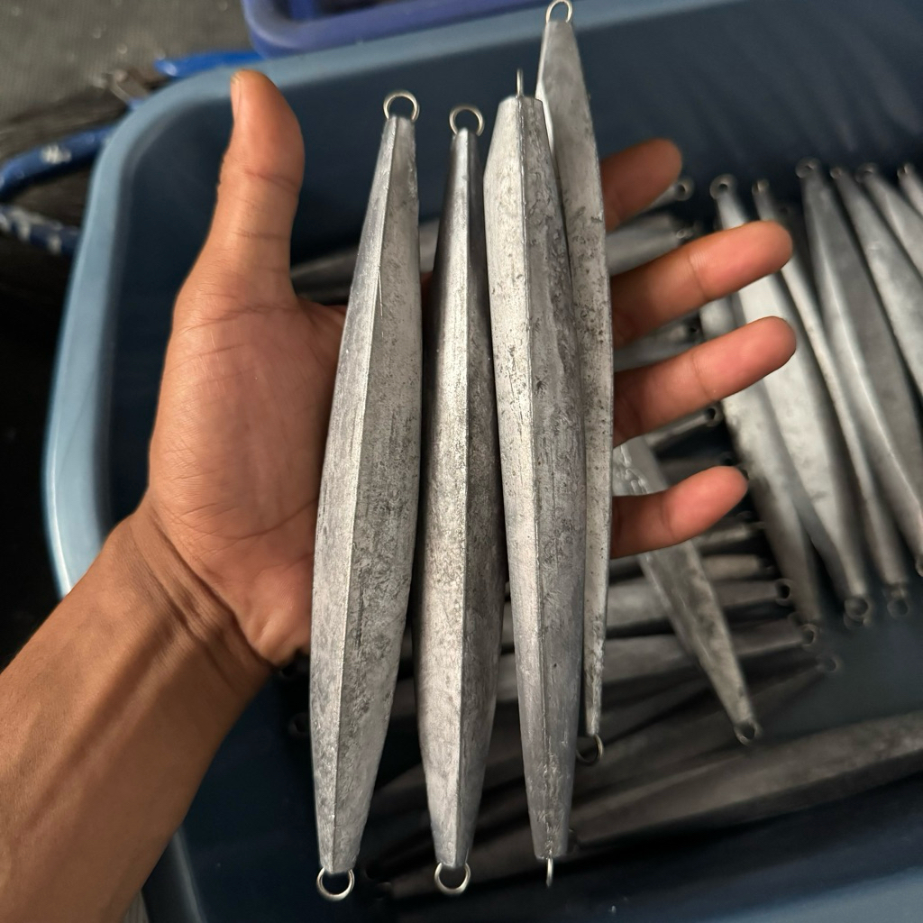 Metal jig blank tokayo 500gr/400gr/350gr/300gr/250gr/200gr/150gr/100gr/80gram metal jig blank umpan 