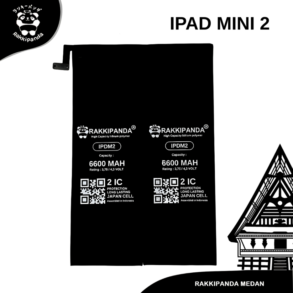RakkiPanda Compatible With iPad Mini 2 A1489 / A1490 / A1491 / iPad Mini 3 A1599 / A1600 Batre Batra