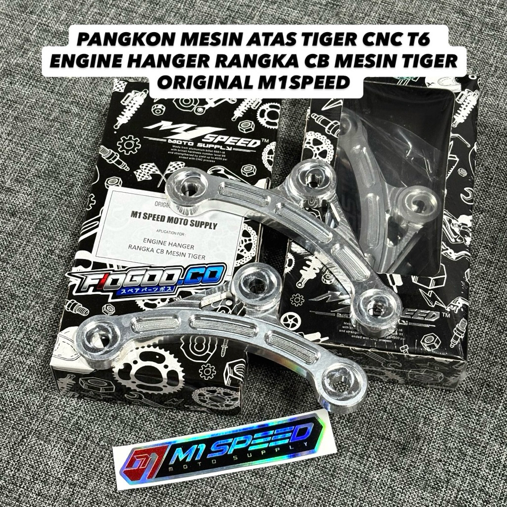 PANGKON MESIN ATAS TIGER CNC ENGINE HANGER M1SPEED PNP RANGKA CB MESIN TIGER M1 SPEED BREKET MESIN T