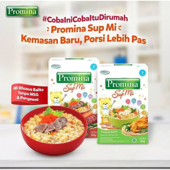 PROMINA Sup Mi Makanan Bayi 1+ Tahun Rasa Ayam Sayur dan Daging Sayur Untuk Anak 81gr/84gr