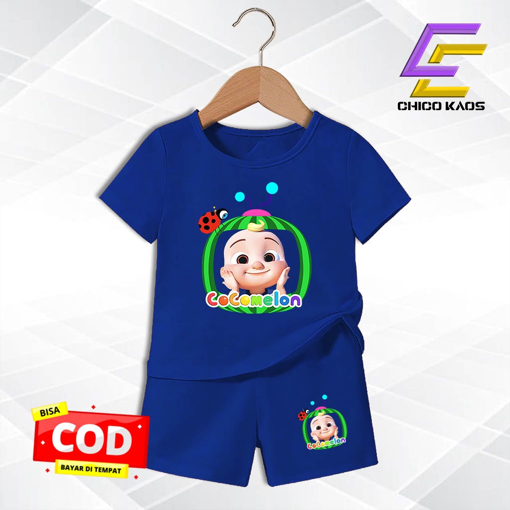 Baju Setelan Chicokaos Cocomelon Anak Laki Laki - Kaos Distro Karakter Cocomelon