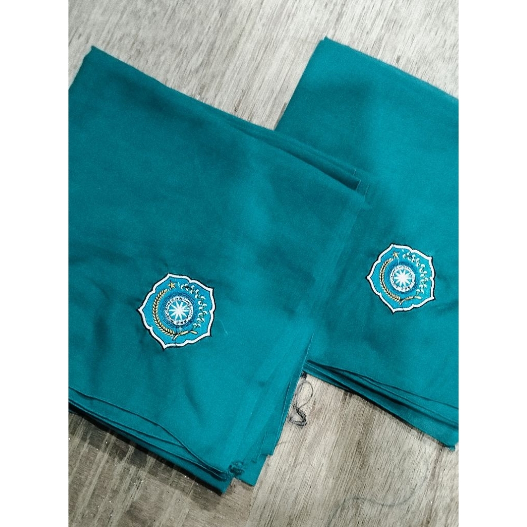 KERUDUNG PKK LOGO BORDIR KERUDUNG PARIS  BORDIR LOGO PKK