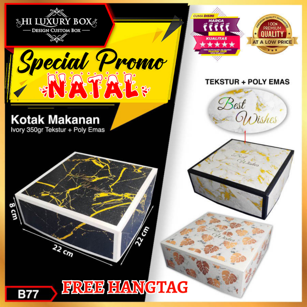 Kotak Kue Box Cake Lunch Ivory Packaging Dus Makanan B77