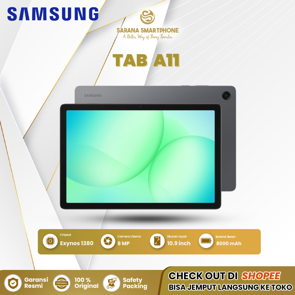 Samsung Galaxy Tab A11 (WiFi) / LTE 4/64GB | Mediatek Helio G99 | 8.7 Inci | 8 MP | 5100 mAh | Garan