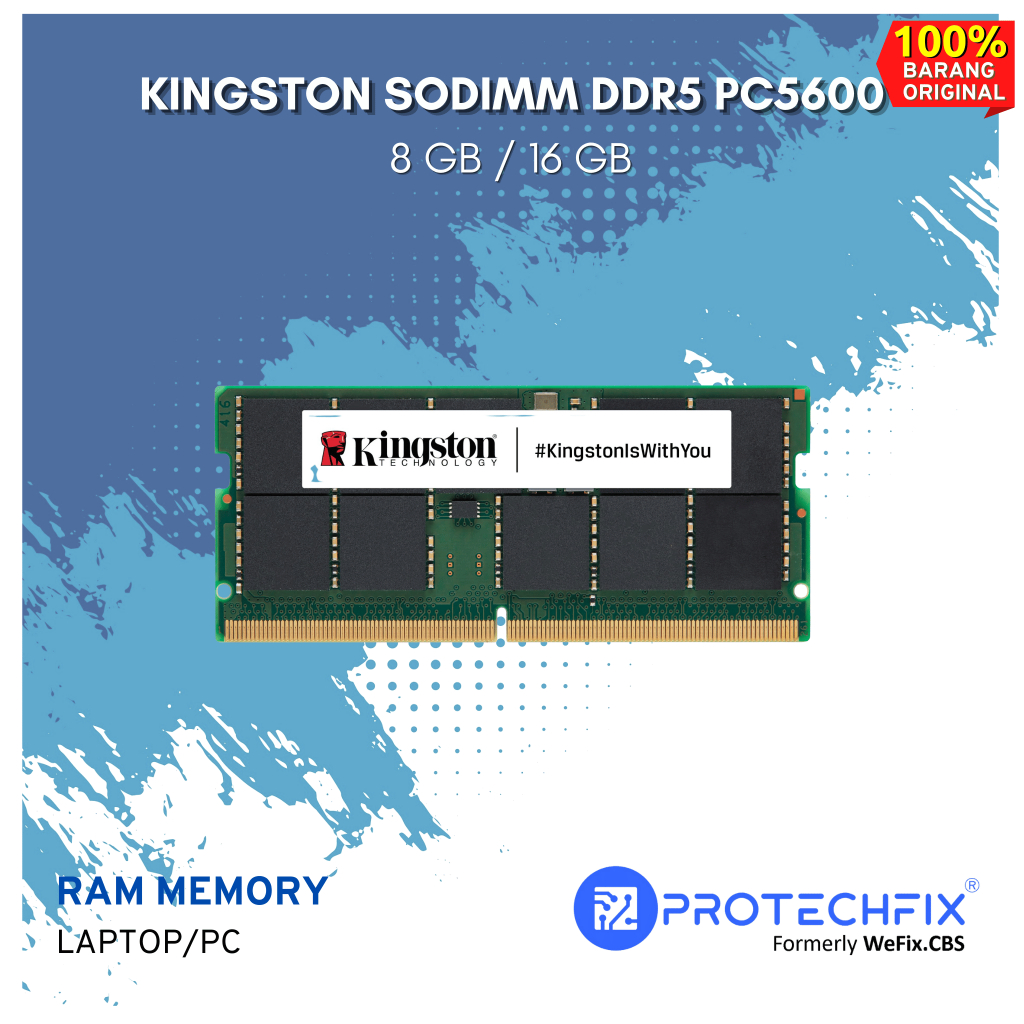 KINGSTON SODIMM DDR5 8GB 16GB PC5600 | DDR5 5600MT/s Non-ECC Unbuffered SODIMM
