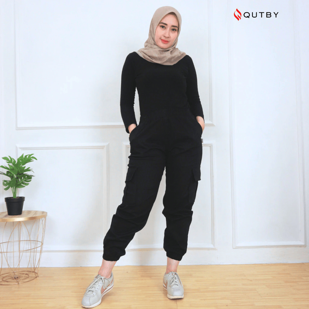 QUTBY - JOGGER PANTS JUMBO / CELANA JOGGER JUMBO WANITA