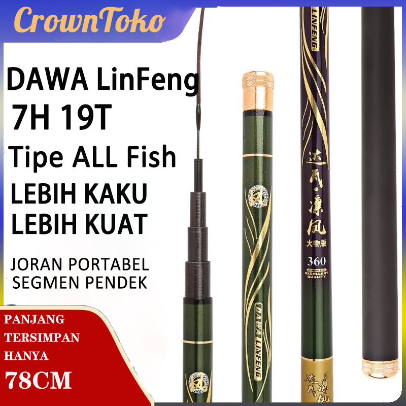 [COD] Joran Tegek Dawa Linfeng / Tegek longteng- Joran  19t 7h kaku kaku ringan bonus ujung carbon s